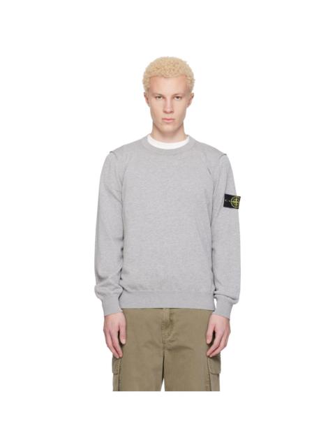 Stone Island Gray 5100053 Soft Organic Cotton Sweater