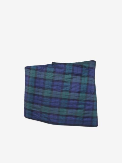 N°21 tartan-pattern padded scarf