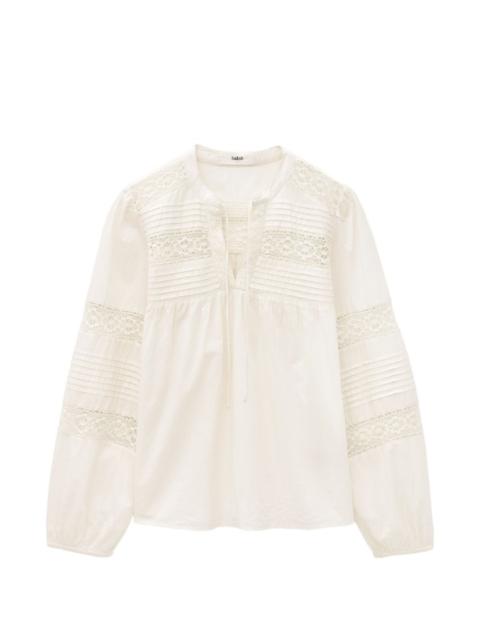 ba&sh Nami embroidered long-sleeve blouse