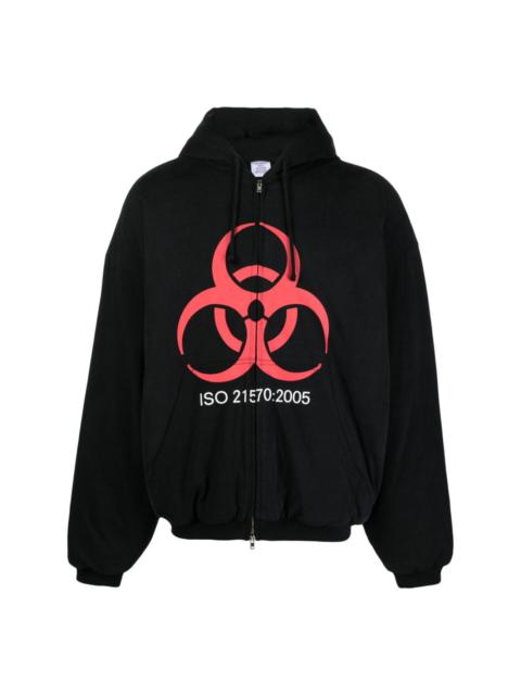 Genetically Modified zip-up cotton hoodie