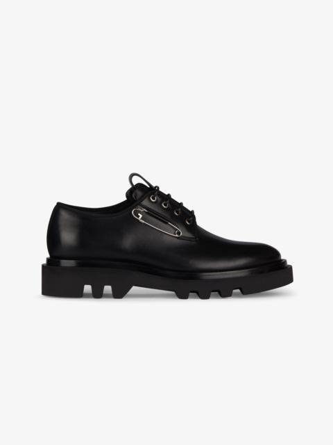 Givenchy Combat derby shoes in box leather with G pin