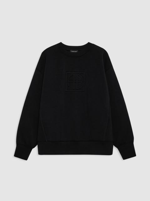 ANINE BING Alto Sweatshirt Framed Monogram - Black
