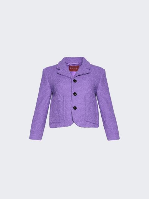 GUCCI Tweed Jacket Purple