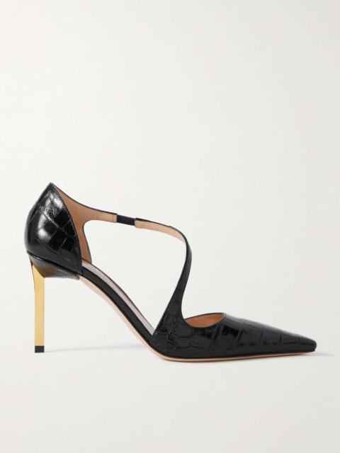 Newton croc-effect leather pumps