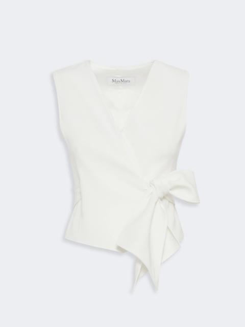 Max Mara PAGELLA Compact cady cropped gilet - WHITE