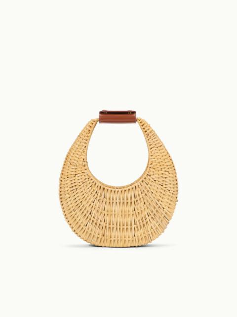 STAUD STAUD MINI MOON WICKER BAG NATURAL