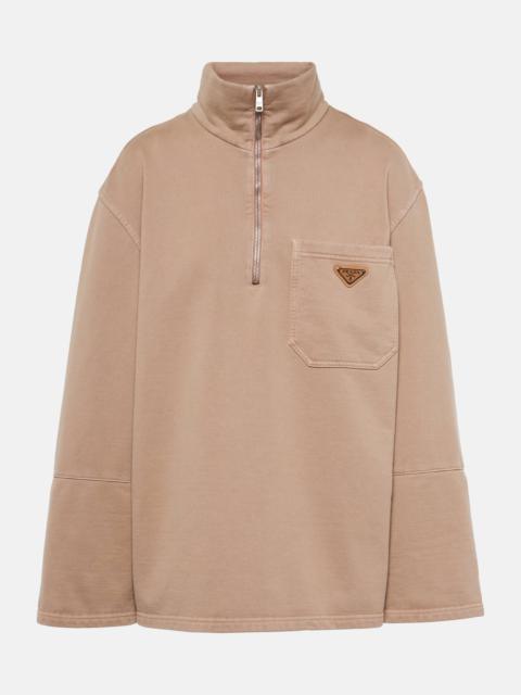 Prada Cotton half-zip sweatshirt