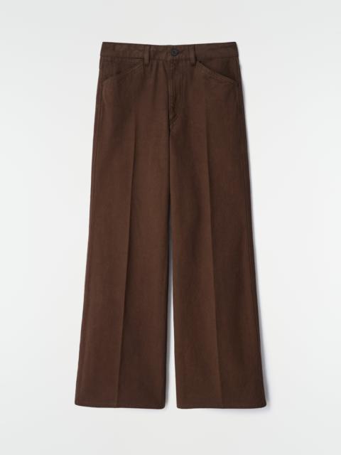 Lemaire FLARED FIVE-POCKET PANTS IN HEAVY GARMENT-DYED BROKEN TWILL