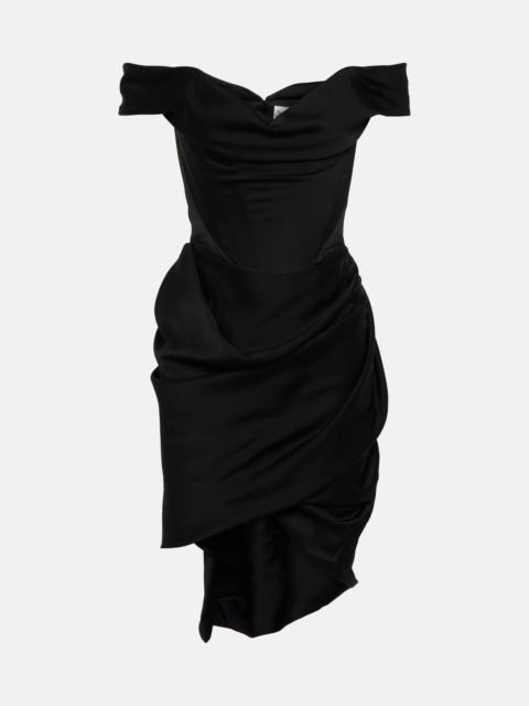 Vivienne Westwood Off-shoulder bustier crêpe minidress