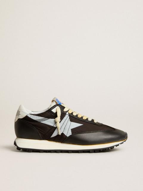 Golden Goose Men’s Marathon with black nylon upper and white star