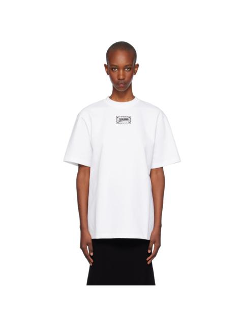 White Oversized Lace Label T-shirt
