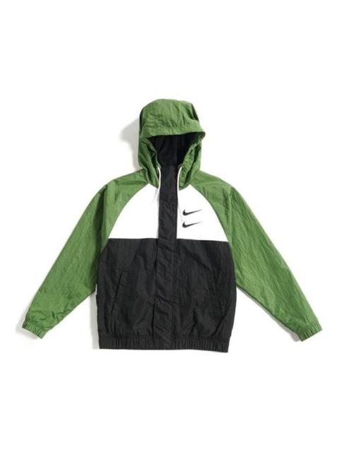 Nike Nike Sportswear Swoosh Men's Woven Hooded Jacket 'Green' CJ4889-010