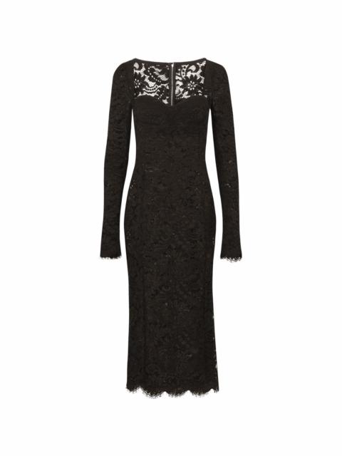 Dolce & Gabbana semi-sheer lace midi dress