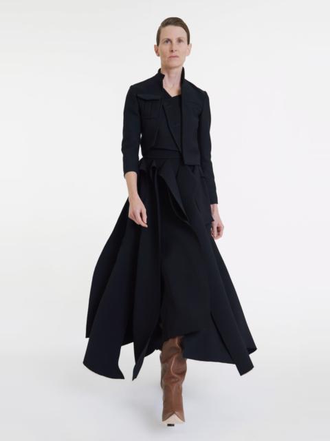 A.W.A.K.E. MODE CROPPED ASYMMETRIC JACKET BLACK