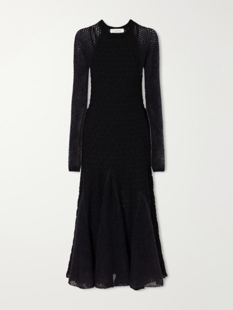 Lanvin Open-knit Wool Maxi Dress