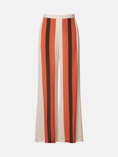 ADRIANA DEGREAS Striped wide-leg pants