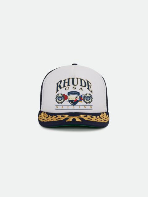 Rhude USA SAILING ICON TRUCKER HAT