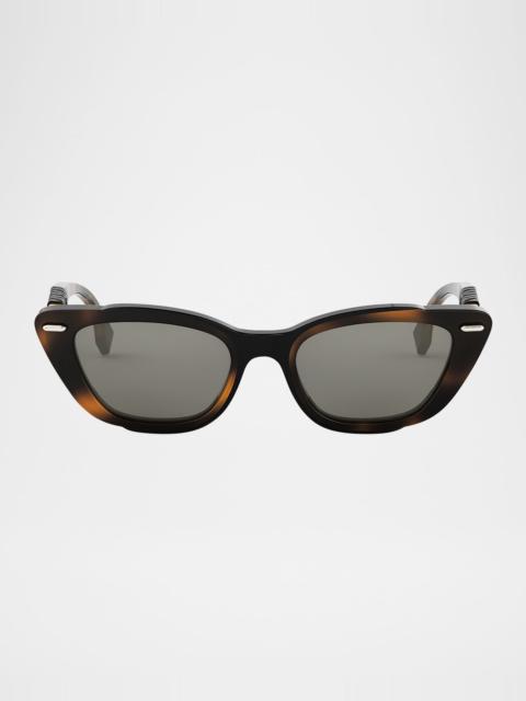 FENDI Interlace Acetate Cat-Eye Sunglasses