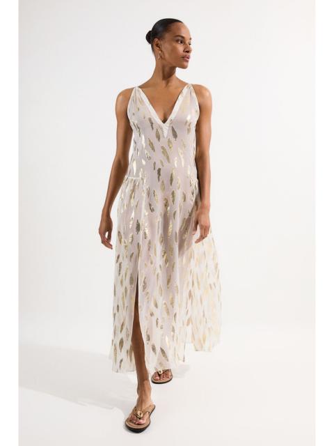 KAREN MILLEN Beach Metallic Thread Strappy Maxi Dress
