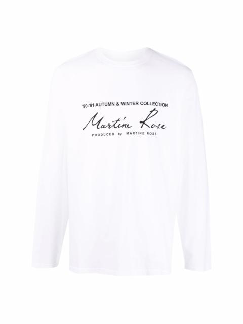 Martine Rose logo-print long-sleeve T-shirt
