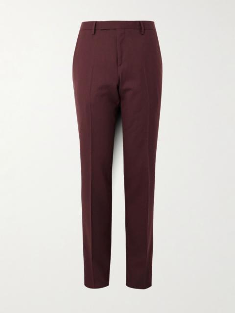 Paul Smith Slim-Fit Straight-Leg Wool-Twill Suit Trousers Burgundy
