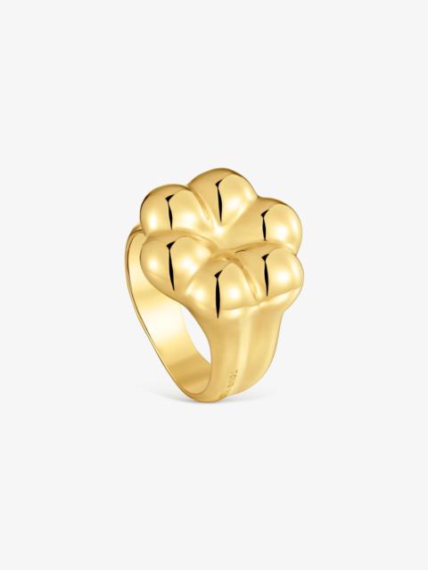 TOUS 18kt gold vermeil flower Signet ring TOUS Bold Motif