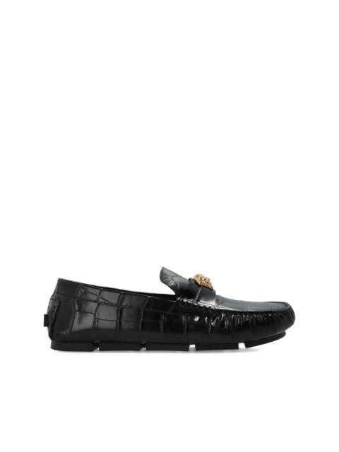 VERSACE Medusa Head-motif round-toe loafers