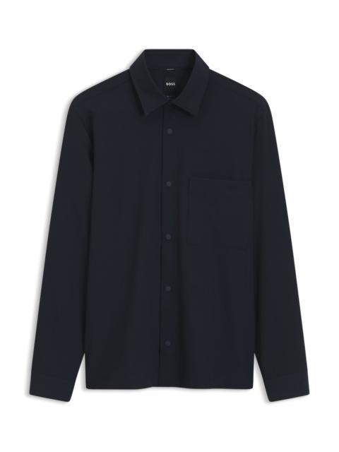 BOSS RELAXED-FIT SHIRT IN PERFORMANCE STRETCH RIPSTOP