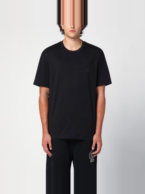 Black cotton T-shirt with logo