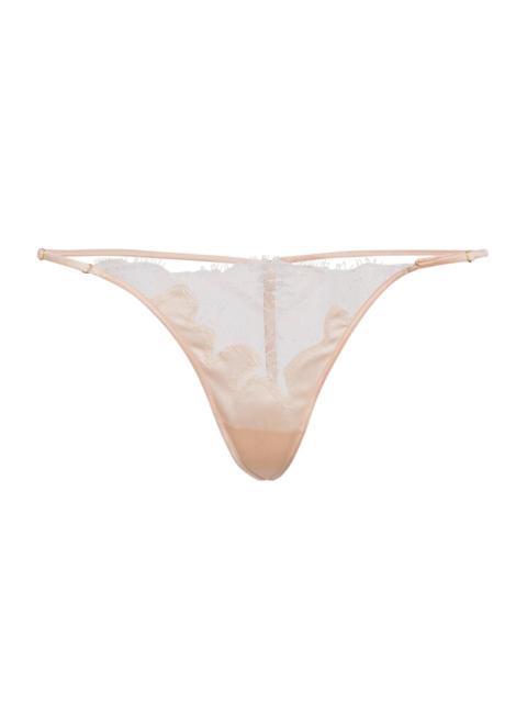 KIKI DE MONTPARNASSE Women's Giselle Lace G-String Panty - Blush Sucre
