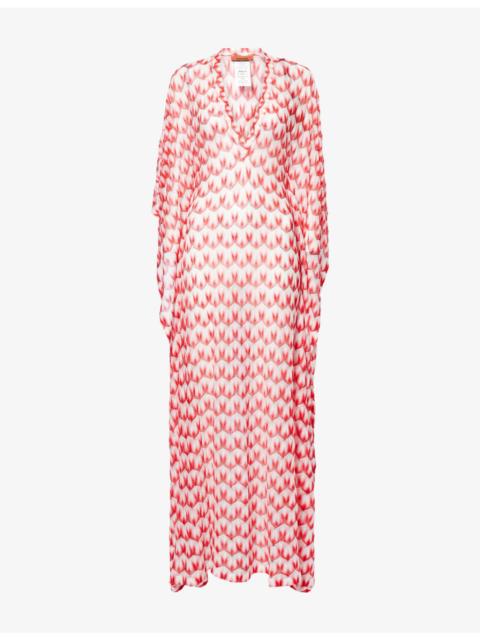 Missoni V-Neck Raschel Lace Knit Kaftan