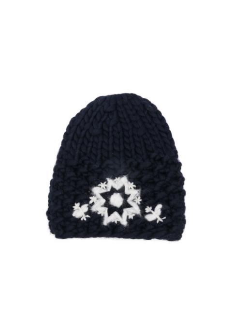 Moncler Grenoble snowflake knitted beanie