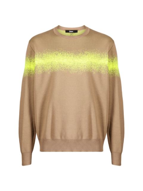 spray-paint effect knit sweatshirt