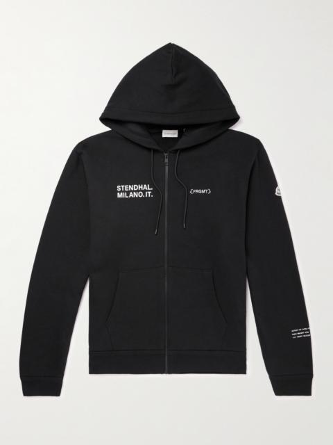 Moncler 7 Moncler FRGMT Hiroshi Fujiwara Logo-Print Cotton-Jersey Hoodie