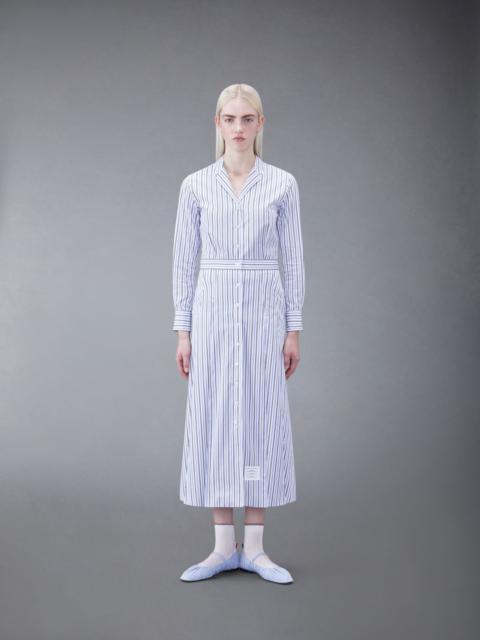 Thom Browne Stripe Poplin Midi A-Line Shirtdress
