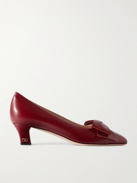 Bowow 45 bow-embellished leather pumps Red