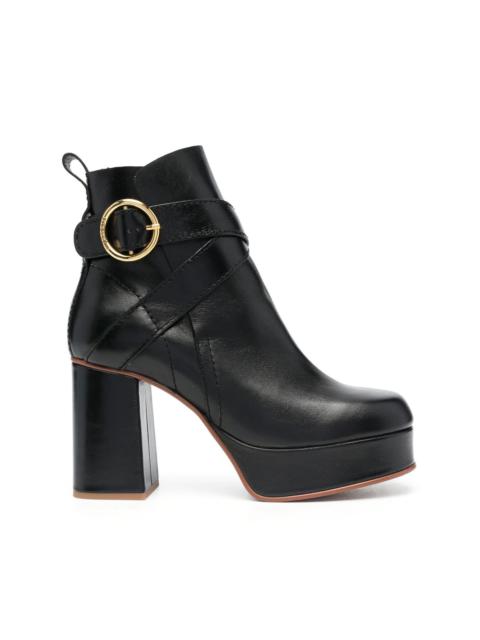 See by Chloé buckle-fastening 100mm leather boots