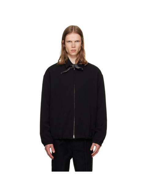 Song for the Mute Black Slim Poly Gab Coach Jacket