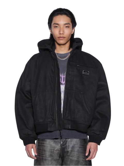 Ksubi SIN CITY PLATED WAXED JACKET BLACK