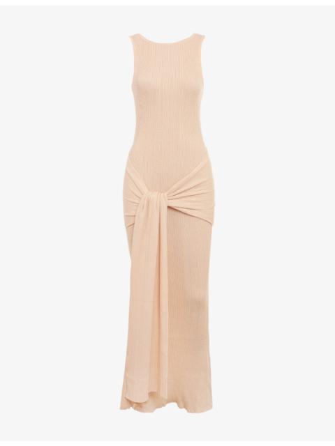House of CB Akaia Draped Silky Knit Maxi Dress