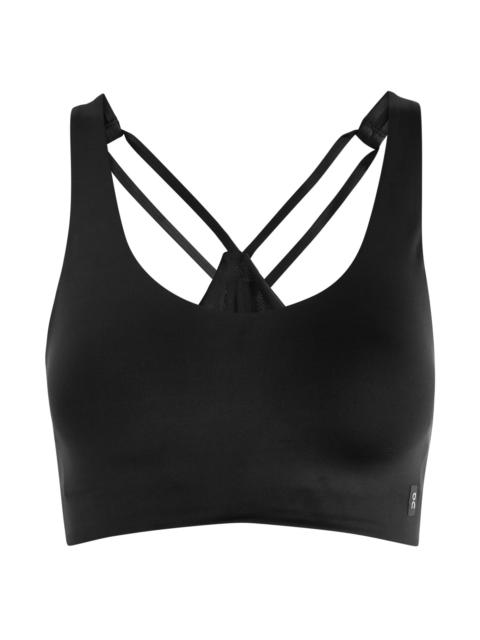 On Active padded stretch-jersey bra top