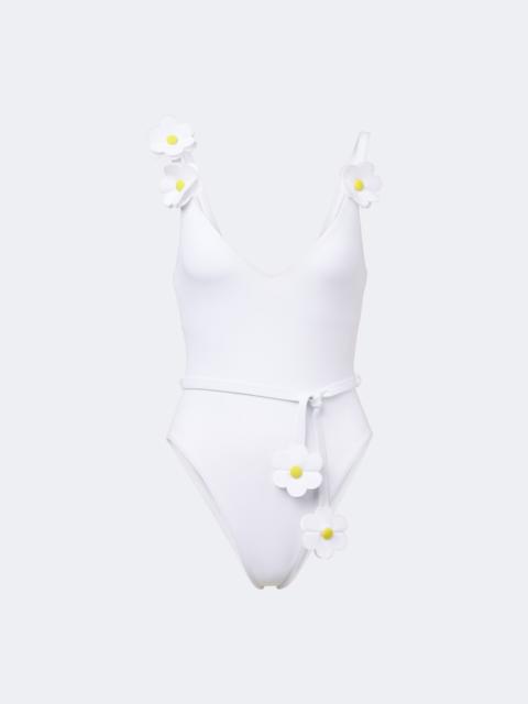 KARLA COLLETTO Juliet belted floral-appliqué swimsuit