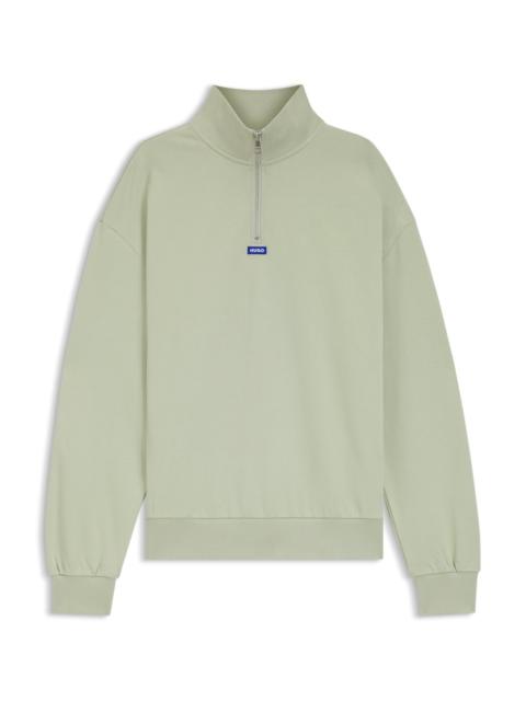 HUGO LOGO-PATCH SWEATSHIRT IN COTTON TERRY