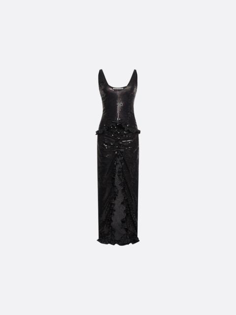 Alessandra Rich SEQUIN-EMBROIDERED SILK EVENING DRESS