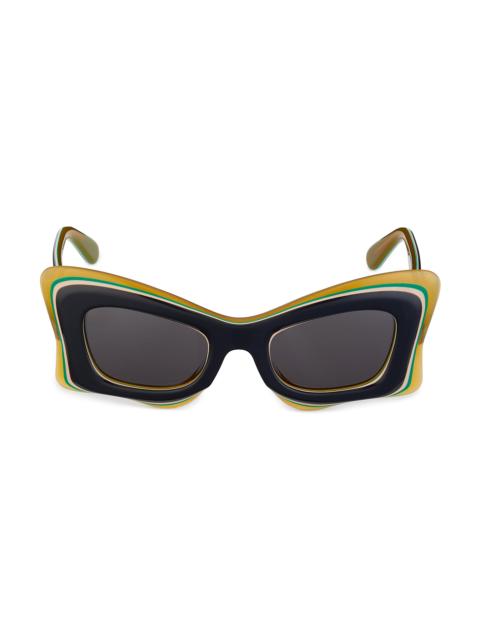 Loewe Unisex x Paula's Ibiza 50MM Butterfly Sunglasses - Grey Multi Dark Grey