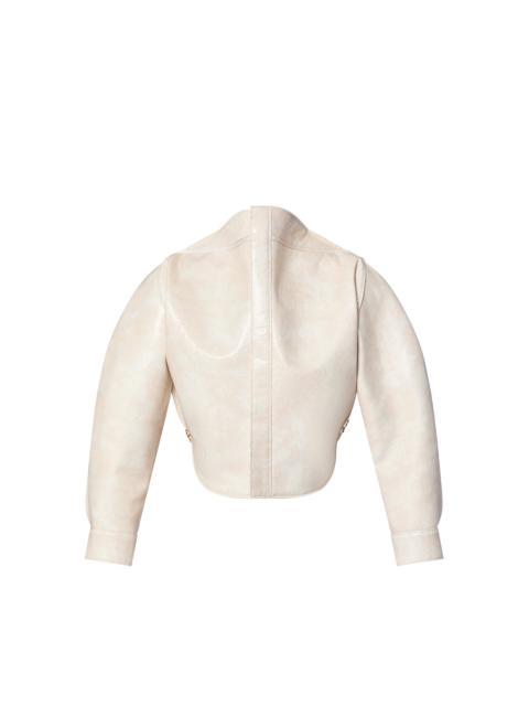 Louis Vuitton Long-Sleeved Shagreen Effect Circle Top