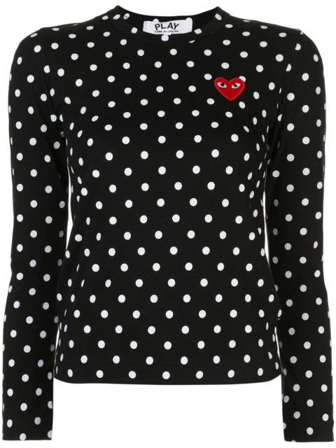 Comme des Garçons PLAY polka dot T-shirt