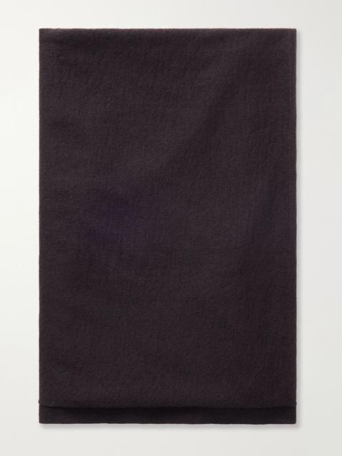 The Row Arif cashmere and silk-blend scarf Dark brown