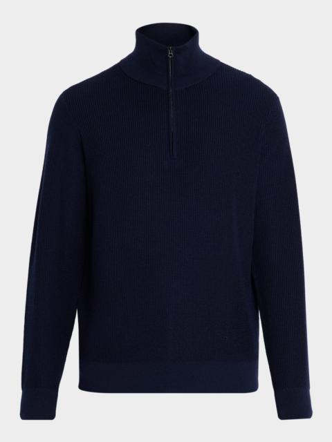 rag & bone Men's Joel Ribbed Mock Neck Quarter-Zip Sweater