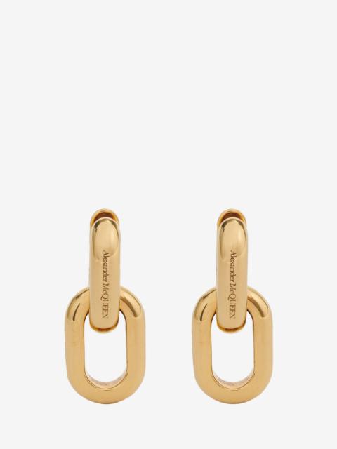 Alexander McQueen Sculptural Accumulation half-hoop earrings - Gold